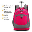 High Sierra Chaser Wheeled Backpack (Pink Punch/Slate) - Brand New