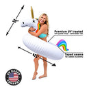 GOFLOATS UNICORN POOL FLOAT PARTY TUBE OFFICIAL PRODUCT - UNISORN - WHITE - Brand New