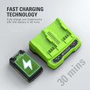 GREENWORKS 24V DUAL PORT BATTERY 017817 CAG817 - GREEN/BLACK - Like New