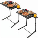LORYERGO MULTIFUNCTIONAL TV TRAY TABLES - 2 PACKS ADJUSTABLE LETT01K2-2P - BLK - Like New