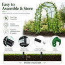FOLLOOK GARDEN ARCH TRELLIS CLIMBING PLANTS OUTDOOR 7.8 FT TALL, BLACK - Like New