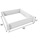 New England Hudson Raised Garden Beds, 4' x 4', Pack of 3, Durable White Vinyl - Like New