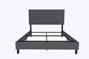 DHP JANFORD BED WITH CHIC UPHOLSTERED HEADBOARD, QUEEN - GRAY LINEN - Like New