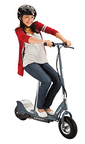 RAZOR E300S SEATED ELECTRIC SCOOTER KIDS AGES 13+ - 9" PNEUMATIC, MATTE GRAY - Like New