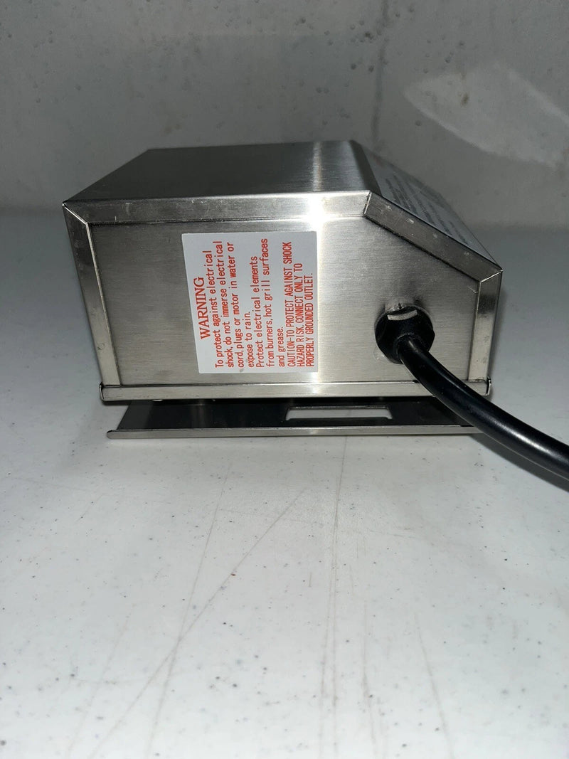 ONLYFIRE IPX4 ROTISSERIE DRIVE MOTOR RM-A206 TESTED WORKS - STAINLESS STEEL - Like New