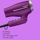 CONAIR WORLDWIDE FOLDING HANDLE HAIR DRYER CONCENTRATOR DIFFUSER 1875W - PURPLE - Like New