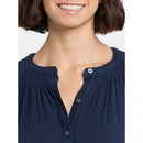 TIME AND TRU WOMEN'S DOUBLE CLOTH COTTON MIDI DRESS - SIZE: WOMEN XL - DARK NAVY - Brand New