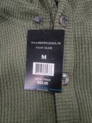 BLUE ICE WAFFLE KNIT HOODED SWEATER - SIZE: MEN M - OLIVE - Like New