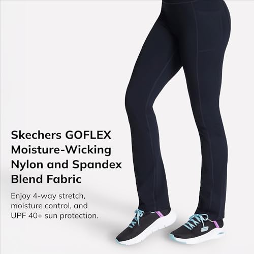 SKECHERS WOMEN'S GO WALK HIGH WAISTED PANT SIZE: WOMEN L - BLACK W03PT84 - Brand New