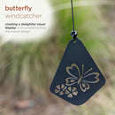 Alpine Corporation KAW196HH-BK Metal WindwChime w/Butterfly Windcatcher, Black - Brand New