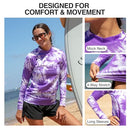 KANU SURF WOMENS KERI LONG-SLEEVE UPF 50+ RASHGUARD SIZE: WOMEN L - BEACH PURPLE - Like New