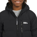 EDDIE BAUER BOYS CLASSIC HEAVYWEIGHT FUR LINED HOODED JACKET MEDIUM - BLACK - Brand New