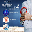 BRAZIZ 12 PAIRS NON-BINDING CUSHION COTTON DIABETIC CREW SOCKS WOMEN’S - BLACK - Brand New