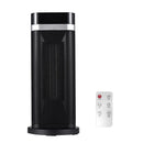2-1500W PORTABLE SPACE HEATER REMOTE CONTROL 90°OSCILLATION CERAMIC - BLACK - Like New