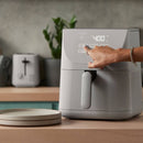 CRUXGG 6QT AIR FRYER: 1500W ELECTRIC FRYER DISHWASHER-SAFE PARTS - GRAY - Like New