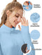 FKEEP WOMEN'S SUN SHIRTS LONG SLEEVE ATHLETIC UPF 50+ TOP WOMEN XS - LIGHT BLUE - Brand New
