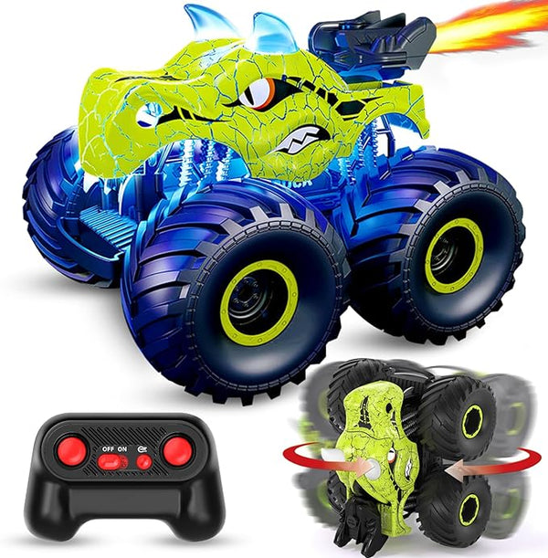 SCHARKSPARK Remote Control Car 2.4GHz Monster Trucks for Boys Girls - GREEN Like New