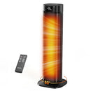SPACE HEATERS INDOOR 24" 1500W PTC CERAMIC HEATER REMOTE THERMOSTAT - BLACK - Like New