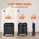 VEVOR Foldable Utility Cart, 110 lbs Static Load Capacity, Black - Like New