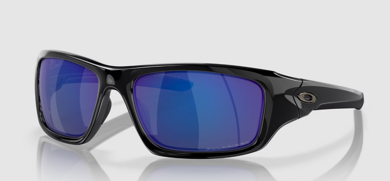 Oakley Men's OO9236 Valve Rectangular Sunglasses DEEP BLUE IRIDIUM/BLACK FRAME - Like New