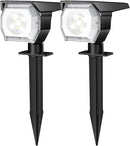 EIUIO Solar Outdoor Lights, 2 Pack - Black/Cool White - Like New