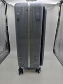 HANKE H9831S 24" CARRY ON LUGGAGE ALUMINUM FRAME HARD SHELL SUITCASES - GRAY - Like New