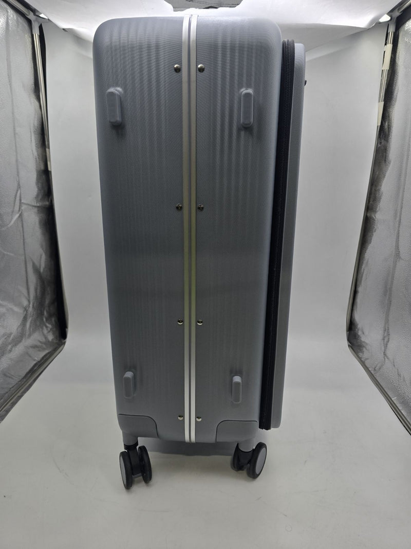 HANKE H9831S 24" CARRY ON LUGGAGE ALUMINUM FRAME HARD SHELL SUITCASES - GRAY - Like New