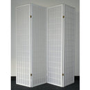 Legacy Decor 4-Panel White Wood Shoji Screen/Room Divider - Brand New