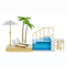RAINBOW HIGH COLOR CHANGE POOL & BEACH CLUB PLAYSET - MULTICOLOR - Like New