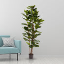 PURE GARDEN ARTIFICIAL FIDDLE LEAF FIG TREE, 72”, 50-LG1119 - GREEN - Like New