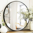 SUNNIRY ROUND MIRROR 30 INCH LARGE ROUND MIRROR S2023MAY1030RB - BLACK - Like New