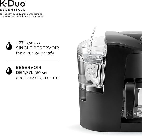 Keurig K-Duo Essentials 5000 Coffee Maker Single Serve K-Cup 5000204976 - Black Like New