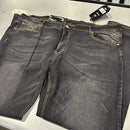 BLU ROCK MEN'S CASUAL FLEX STRETCH SLIM STRAIGHT JEANS - SIZE: 40X31 - JET BLACK - Brand New