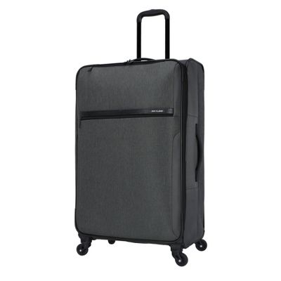 SKYLINE SOFTSIDE LARGE CHECKED SPINNER SUITCASE EXPANDABLE LUGGAGE - GRAY - Like New