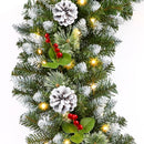 SHareconn 2Pcs 9FT Prelit Artificial Christmas Garland Color Changing Lights - Brand New