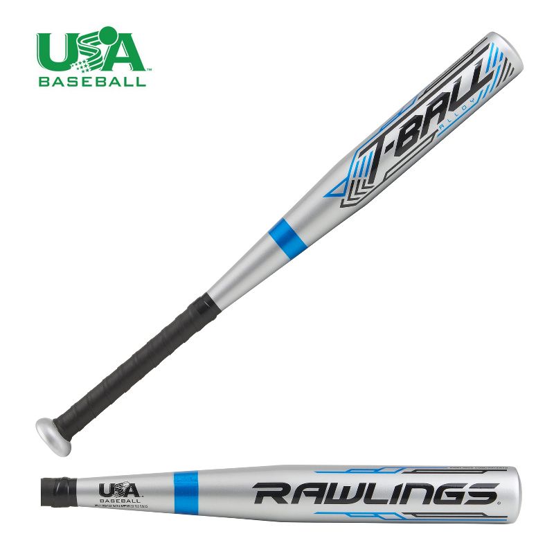 RAWLINGS 24" T BALL BAT 2018: YOUTH ALUMINUM T-BALL BAT, 2.25" BARREL - GRAY - Like New
