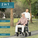 ELENKER 2-IN-1 SHOCK-ABSORBING ROLLATOR WALKER 10” WHEELS - GREEN - Like New