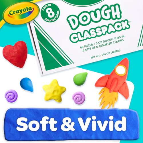 CRAYOLA DOUGH CLASSPACK CANISTERS ASSORTED PACK OF 48 CANISTERS A1-2097 - Like New