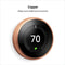 GOOGLE NEST LEARNING THERMOSTAT 3RD GEN - Programmable Smart - COPPER Like New