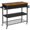 VASAGLE Kitchen Island, Kitchen Cart, VASAGLE003B01 - Rustic - Scratch & Dent