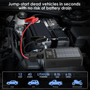 JIYHF 20000MAH JUMP STARTER AIR COMPRESSOR 150PSI TIRE INFLATOR-12V - BLACK - Like New