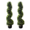 AUMMOOH 39 Inch Boxwood Artificial Cedar Spiral Topiary Trees - Scratch & Dent