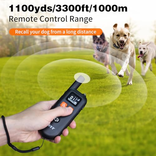 YLYT DOG TRAINING E-COLLAR 4 MODES REMOTE CONTROL RANGE 1/2 MILE DTC-01 - BLACK - Like New