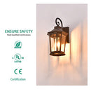 Dusk to Dawn Sensor Outdoor Wall Lantern Porch Light Exteriors 2pc Black - Brand New
