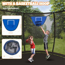 KIIVAKII TRAMPOLINE 12FT OUTDOOR KIDS ADULTS BASKETBALL HOOP - ORANGE - Like New