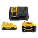 DEWALT DCB135C 2-PIECE 12V 3 AH / 5 AH LITHIUM-ION BATTERIES - YELLOW/BLK - Brand New