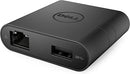 Dell Adapter USB Type C to HDMI/VGA/Ethernet/USB DA200 - Black - Brand New