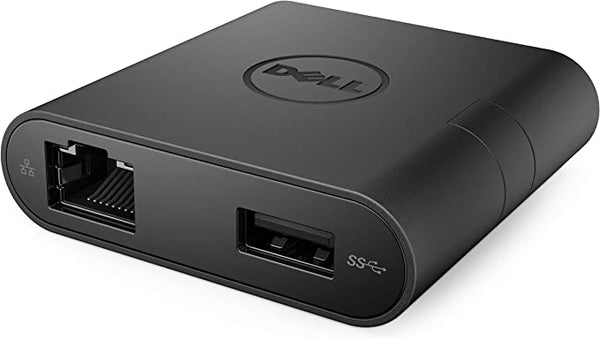 Dell Adapter USB Type C to HDMI/VGA/Ethernet/USB DA200 - Black New