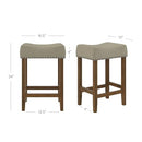 Nathan James Hylie Nailhead Wood Pub-Height Kitchen Counter Stool 24" B078872Z11 - Like New