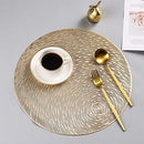 Baisheng Placemats Set of 6 Metallic Round Cutout Woven B07Q791VRV - Gold - Brand New